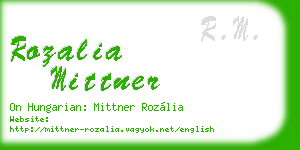 rozalia mittner business card