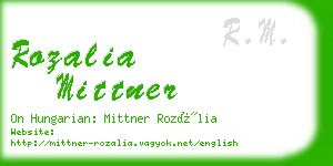 rozalia mittner business card